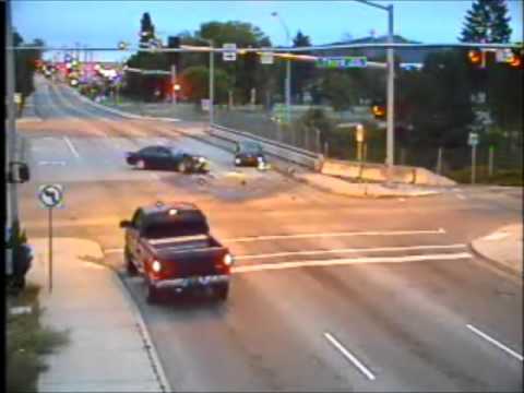 Local Red Light Camera Catches Crazy Hit & Run Collision
