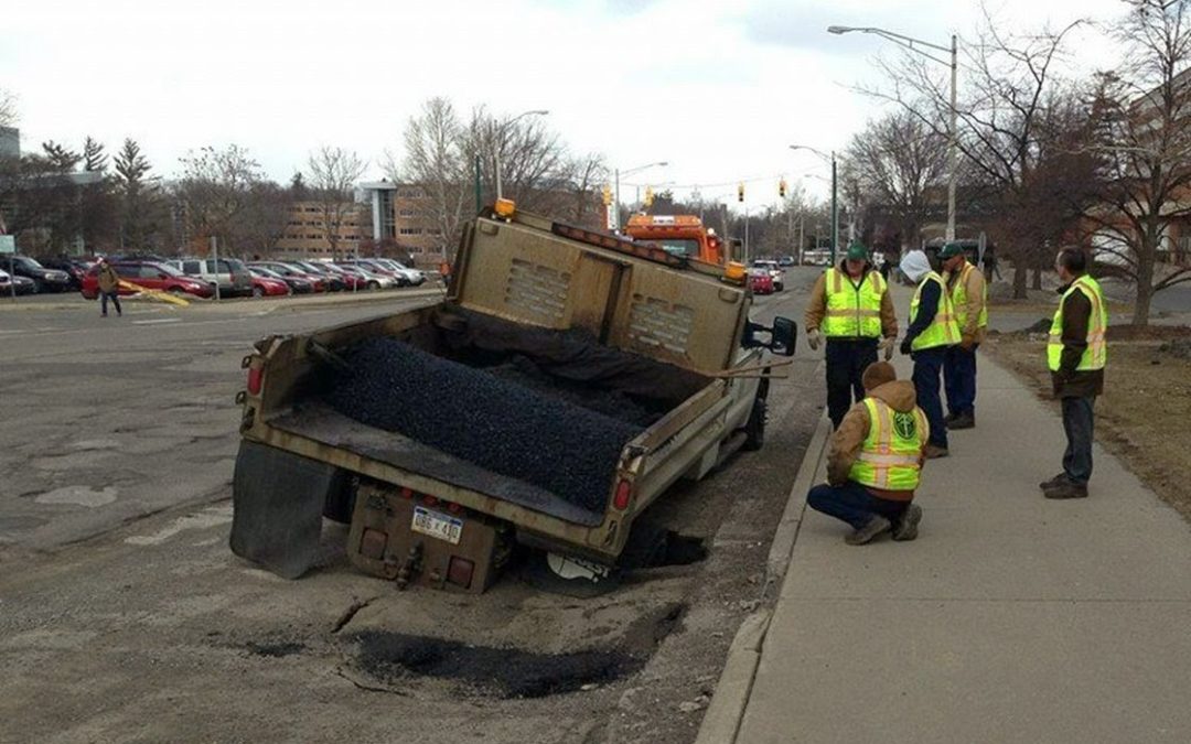 Killer Pothole Claims Pothole Repair Truck