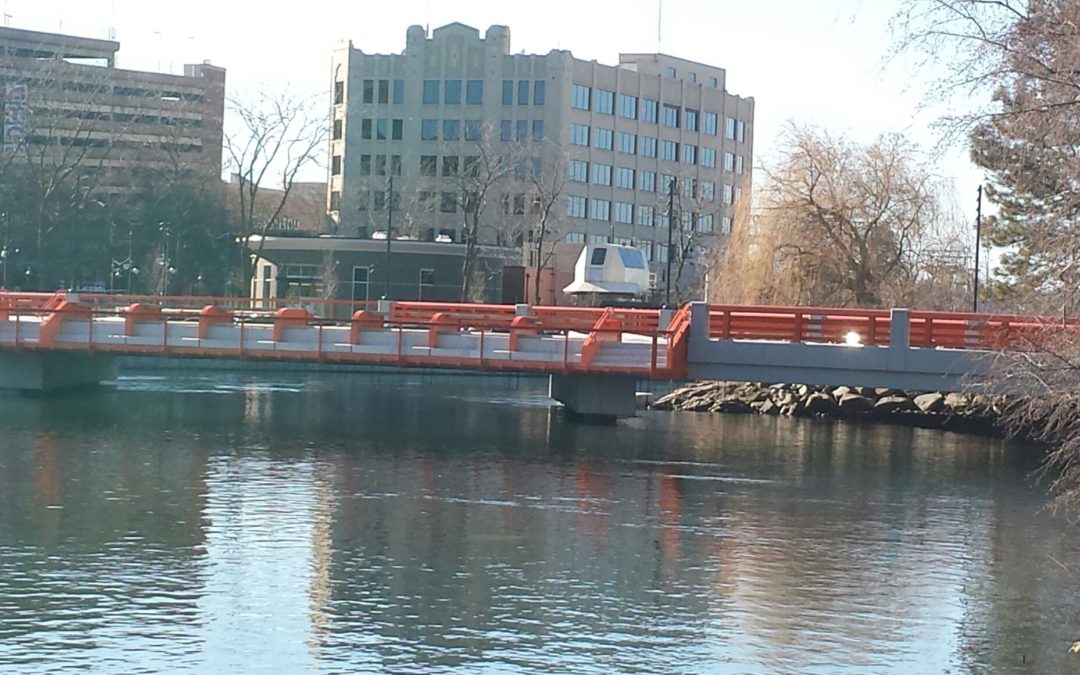 The new bridge in Riverfront Park