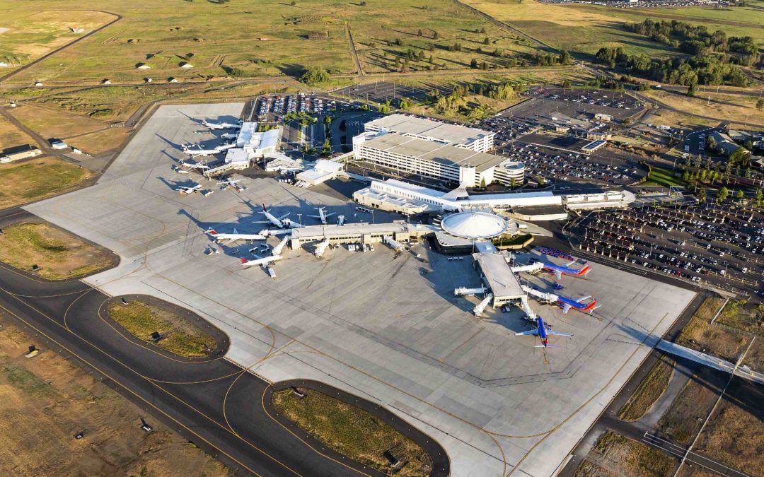 Aerial photo of Spokane International Airport